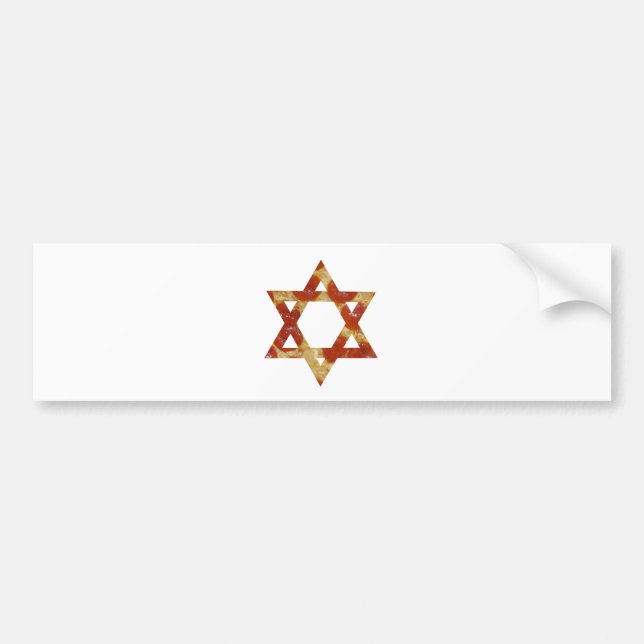 pizza star of david bumper sticker (Front)