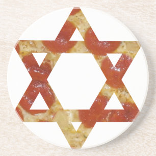 pizza star of david coaster