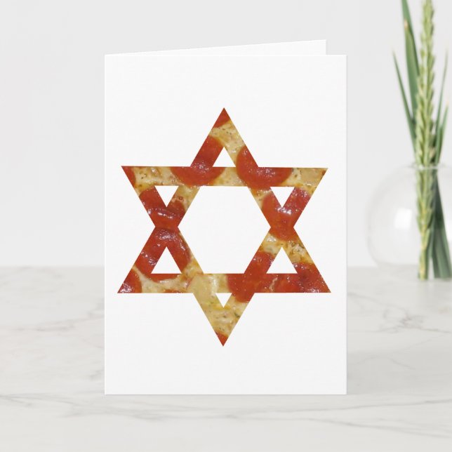 pizza star of david holiday card (Front)