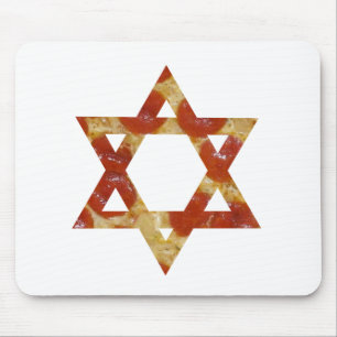 pizza star of david mouse pad