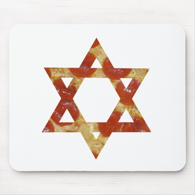 pizza star of david mouse pad (Front)