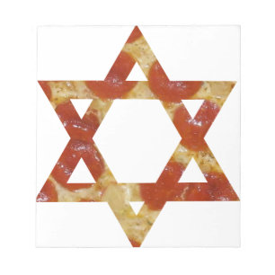 pizza star of david notepad