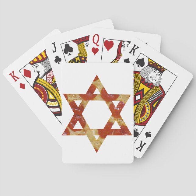 pizza star of david playing cards (Back)
