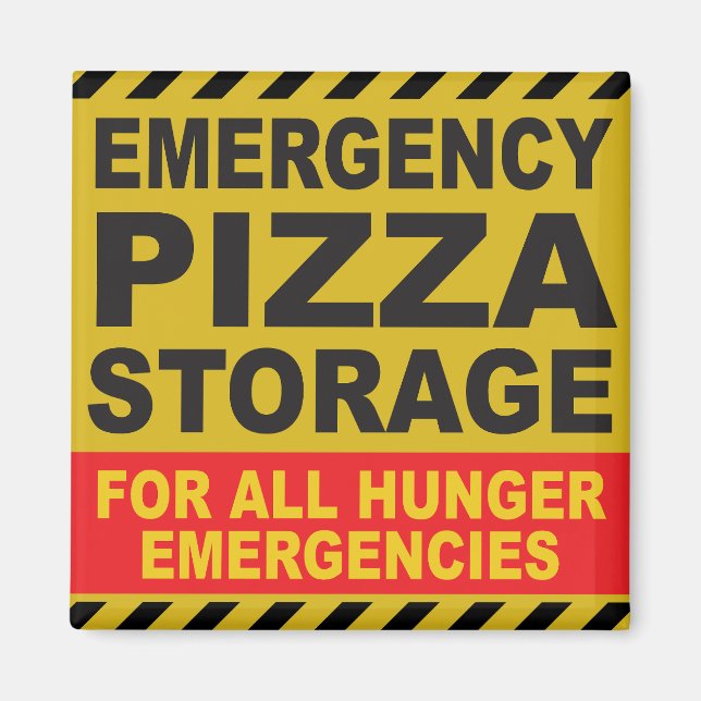 PIZZA STORAGE fridge Magnet (Front)