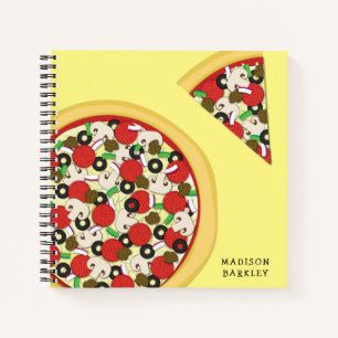 Pizza Supreme Combo Cute Kids Food Notebook