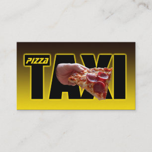 Pizza taxi pizza delivery service taxi pizza cab business card