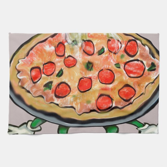 Pizza Tea Towel (Horizontal)