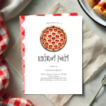 Pizza Themed Casual Birthday Invitations<br><div class="desc">Host the ultimate celebration with these cute birthday invitations—perfect for a pizza party theme! Whether you're planning a casual gathering or an exciting surprise, these surprise birthday invitations set the tone for a fun and relaxed event. Great for all ages, including 50th birthday invitations, this playful design is ideal for...</div>