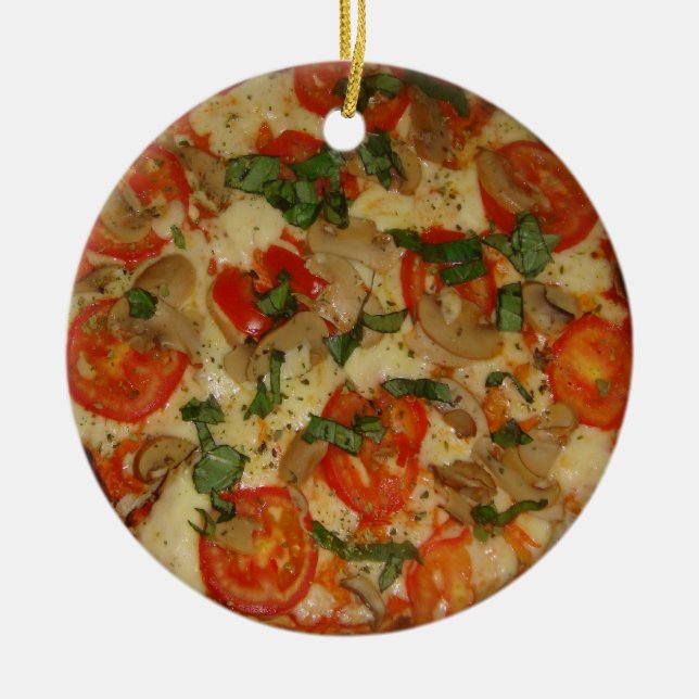 Pizza Time! Ceramic Ornament (Front)