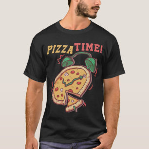 Pizza Time Funny Pizza Alarm Clock Pizza Italian F T-Shirt