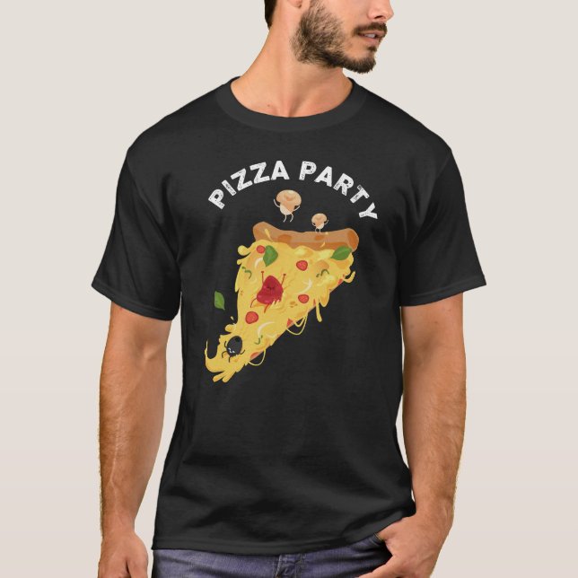 Pizza time is a happy time T-Shirt (Front)