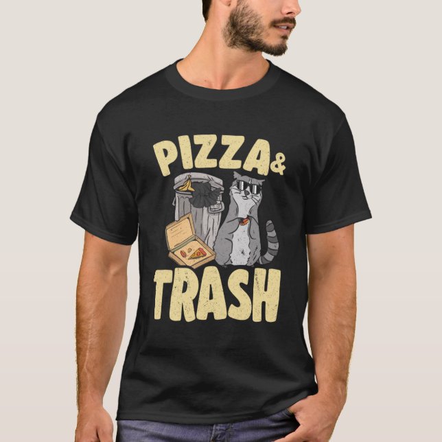 Pizza & Trash Racoon Pullover Hoodie (Front)