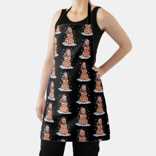 Pizza Tree Snowman Santa Hat Christmas Party Funny Apron