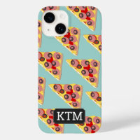 Pizza Triangles Fun Food Pattern add your initials