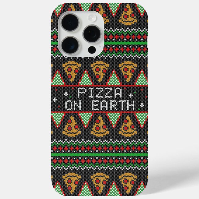 Pizza Ugly Christmas Sweater Case-Mate iPhone Case (Back)