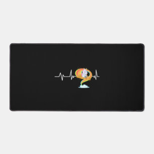 Pizza Unicorn Heartbeat Unicorn Gift Pizza Unicorn Desk Mat