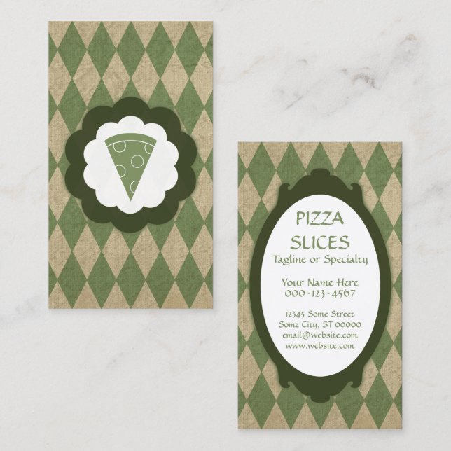 pizza vintage business card (Front/Back)