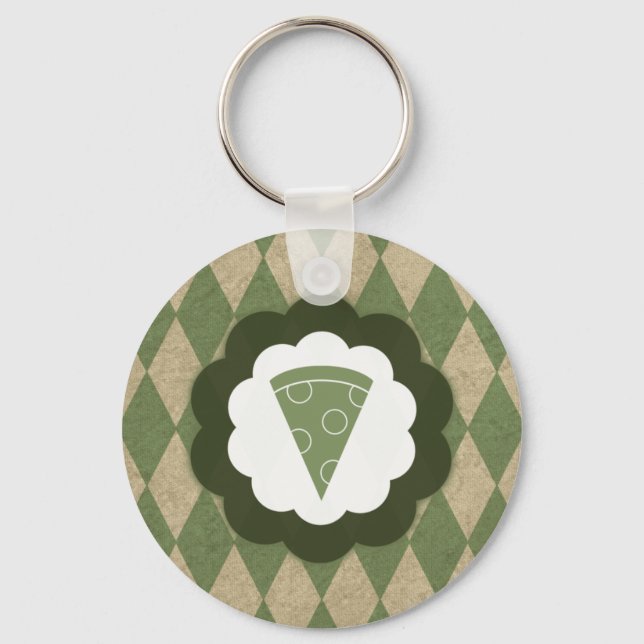 pizza vintage key ring (Front)