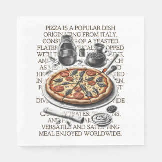 Pizza vintage sketch by CallisC Arts ⭐⭐⭐⭐⭐ Napkin