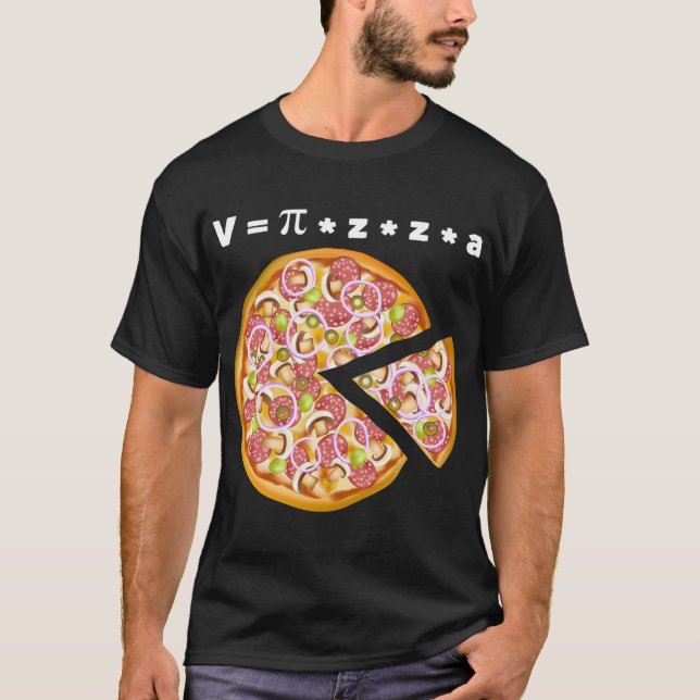 Pizza Volume Equation Math Lover T-Shirt (Front)