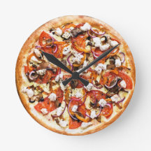 PIZZA WALL HANGING CLOCK pizza Wall clock