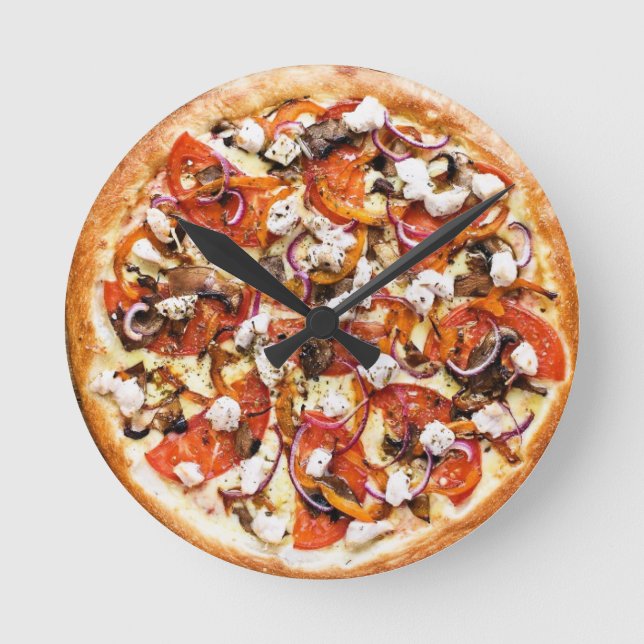 PIZZA WALL HANGING CLOCK pizza Wall clock (Front)