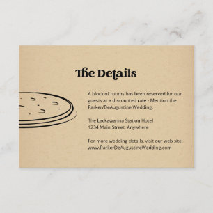 Pizza Wedding Information Details Enclosure Card
