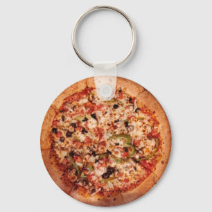 Pizza with the Works   Key Ring