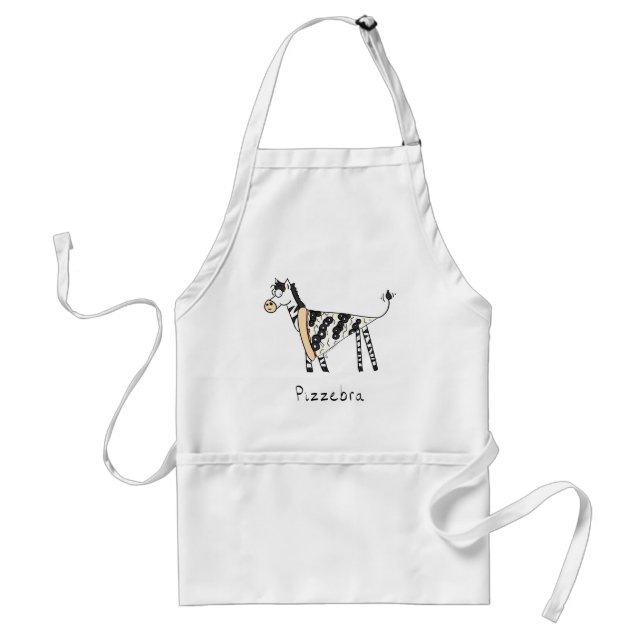 Pizza Zebra Cute Kids Cartoon Standard Apron (Front)