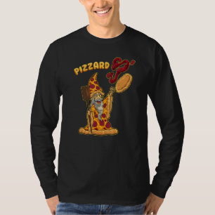 Pizzard Pizza Wizard Fast Food Pun Foodie Humour T-Shirt