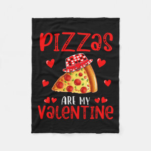 Pizzas Are My Valentine Food Lover Kids Family Cut Fleece Blanket