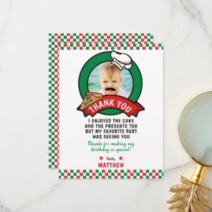 Pizza's birthday thank you card