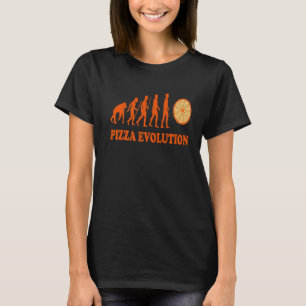 Pizzas Salami Ham Mushroom Tomato Italy Red White  T-Shirt