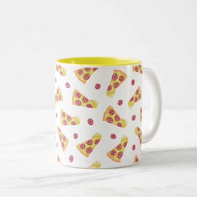 Pizzas Two-Tone Coffee Mug (Front Right)