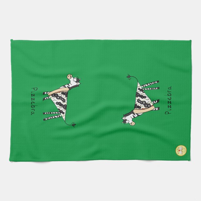 Pizzebra Pizza Funny Zebra Kitchen Towel (Horizontal)