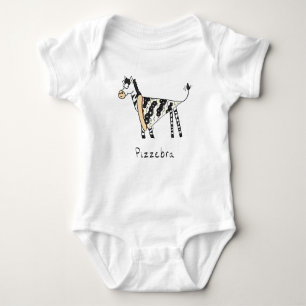 Pizzebra Pizza Zebra Kid's Baby Bodysuit T-Shirt