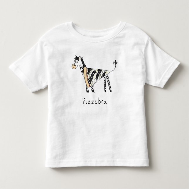 Pizzebra Pizza Zebra Kid's Toddler's T-Shirt (Front)