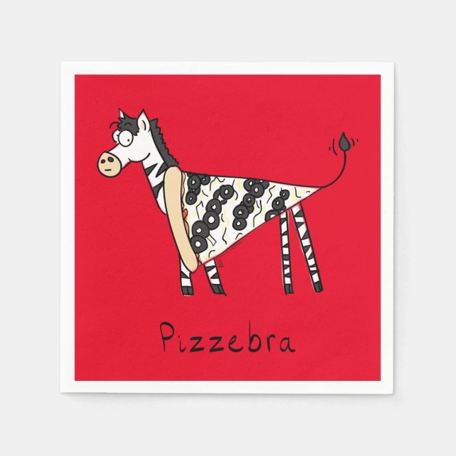 Pizzebra Pizza Zebra Napkins (Front)