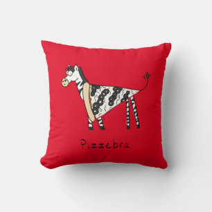 Pizzebra Pizza Zebra Pillow