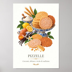 Pizzelle – Vintage Italian Dessert Poster