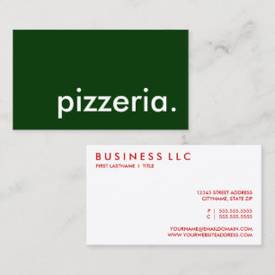 pizzeria. business card