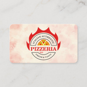 Pizzeria Logo Graphics Restaurant Business Card