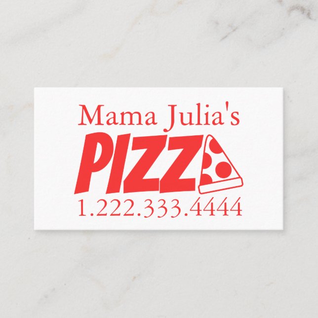 Pizzeria Red Banger Business Card (Front)