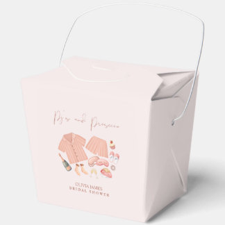 Pj and prosecco bridal shower favour box