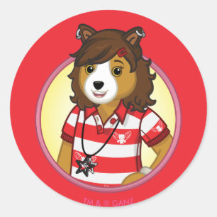 PJ Collie Classic Round Sticker