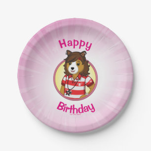 PJ Collie Paper Plate