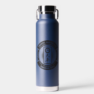 PJK Insulated Bottle / black logo on blue