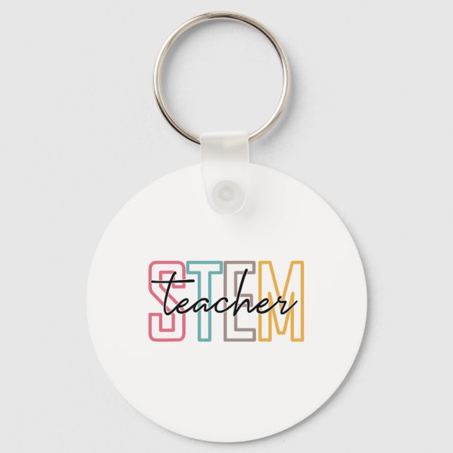 Pjmk Stem Teacher Science Technology Teacher Ck To Key Ring (Front)
