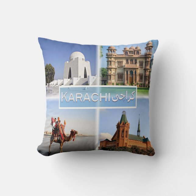PK Karachi - Mazar e Quaid - Mohatta Palace - Cushion (Front)