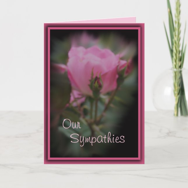 Pk Knockout Rose Sympathy- customise any occasion Card (Front)
